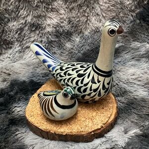 Vintage Tonala Pottery 
Dove/Bird Figurines
